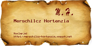 Merschilcz Hortenzia névjegykártya